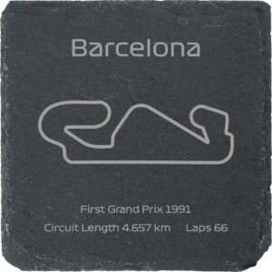 Race Track Style Drinks Coaster - Barcelona