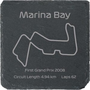 Race Track Style Drinks Coaster - Marina Bay