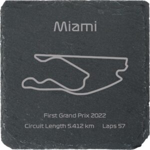 Race Track Style Drinks Coaster - Miami