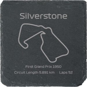 Race Track Style Drinks Coaster - Silverstone